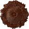 Ekena Millwork Plymouth Ceiling Medallion (Canopies up to 1 5/8"), 16 3/4"OD x 1 3/8"P, Burnished Mahogany Crackle CM16PLBMC - alternate 1